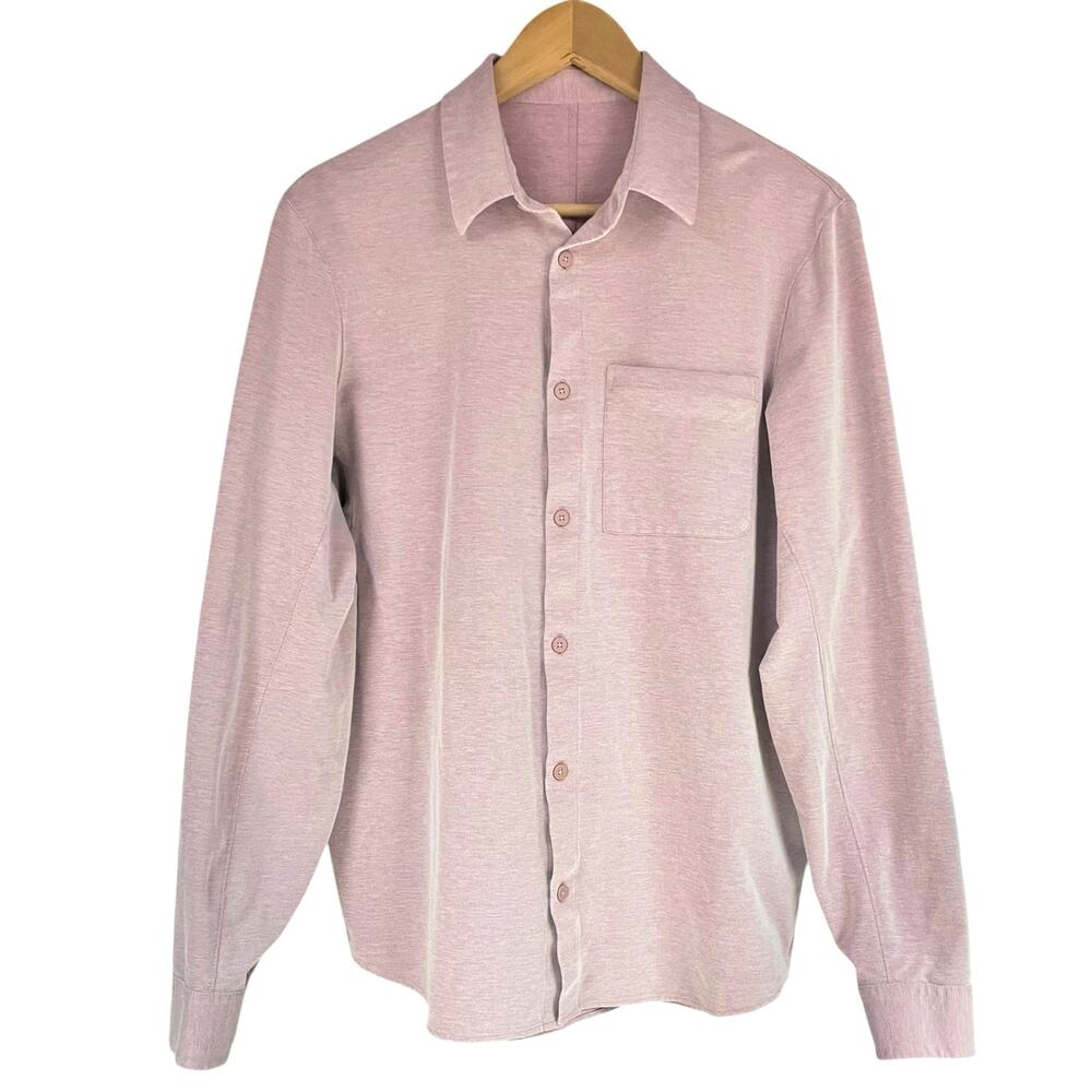 LULULEMON Men's Commission Long-Sleeve Button Up Shirt Brier Rose Size M (est)